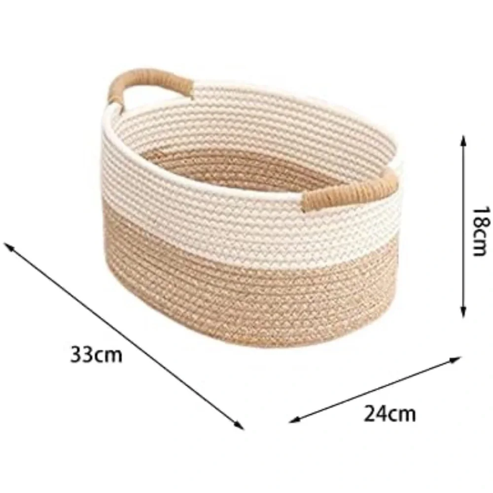 Woven Storage Basket Folding Design Kitchen Sundries Snack Organizer Store Keys
